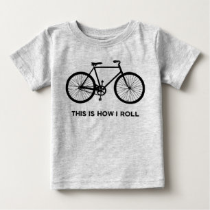 Camiseta Para Bebê Isto é como eu rolo o ciclismo
