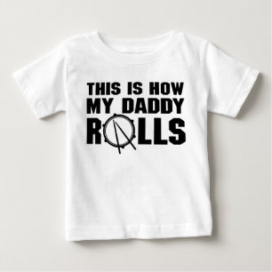 Camiseta Para Bebê Isto é como meu baterista de Rolls do pai