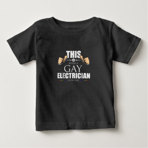 Camiseta Para Bebê Isto É O Que Um Elétrico Gay parece LGBT