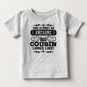 Camiseta Para Bebê Isto é que primo grande impressionante olha como