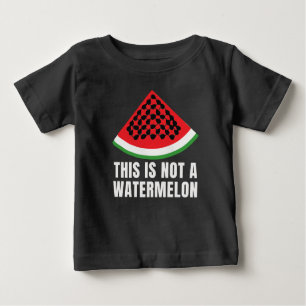 Camiseta Para Bebê Isto não é uma melancia - keffiyeh palestino