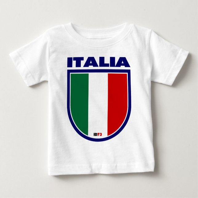 Camiseta Para Bebê Italia (Frente)