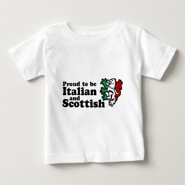 Camiseta Para Bebê Italiano escocês (Frente)