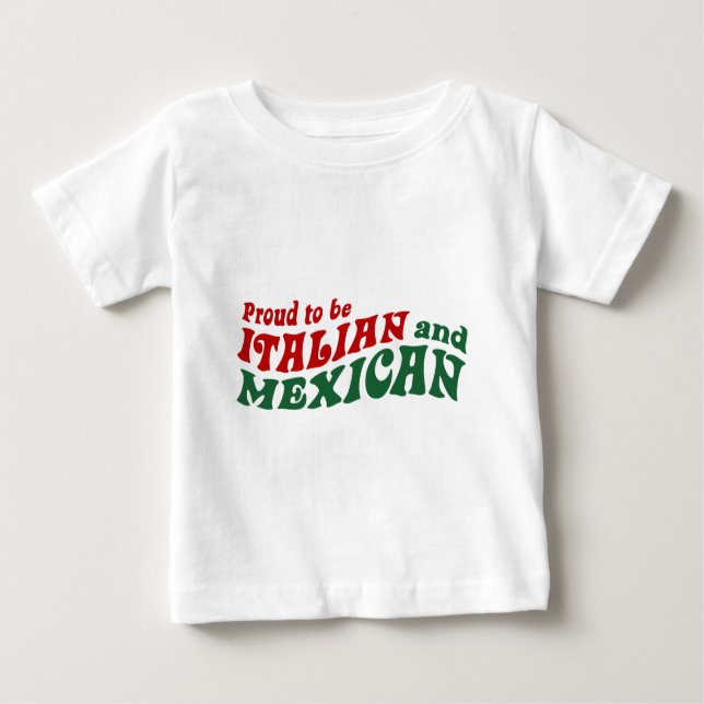 Camiseta Para Bebê Italiano mexicano (Frente)