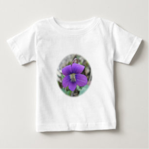 Camiseta Para Bebê Itens Coordenados de Violeta Flor Silvestre
