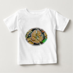 Camiseta Para Bebê Itens de Coordenação de Fungos de Borda Púrpura