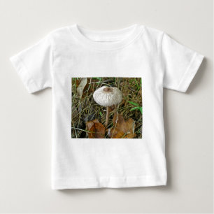 Camiseta Para Bebê Itens de Coordenação do Cogumelo de Parasol Branco