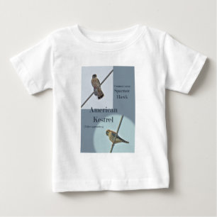 Camiseta Para Bebê Itens do Kestrel Americano (Falco sparverius)