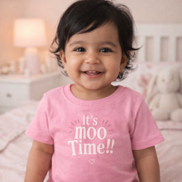 Camiseta Para Bebê it's Moo Time Eid Adha funny  Baby TShirt 
