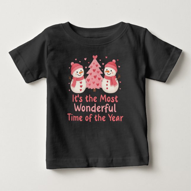Camiseta Para Bebê It's the Most Wonderful Time of the Year (Frente)