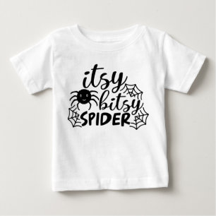 Camiseta Para Bebê Itsy Bitsy Spider Halloween