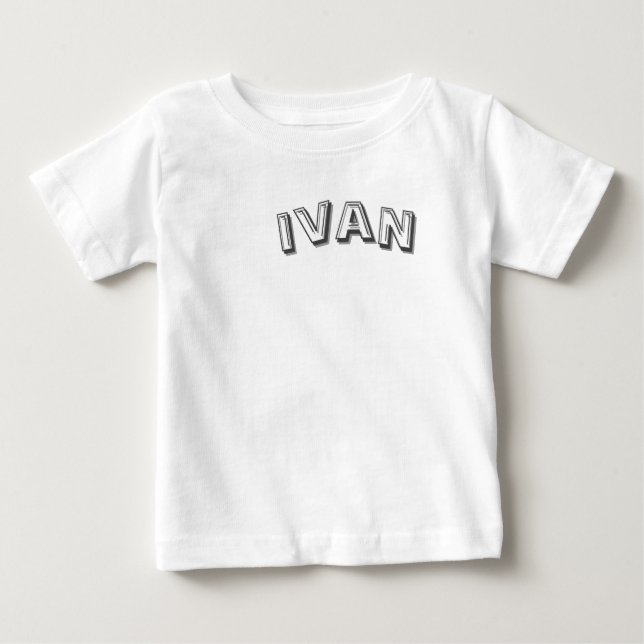 Camiseta Para Bebê Ivan Nome, (Frente)