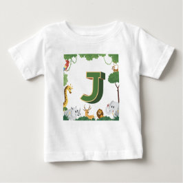 Camiseta Para Bebê J de Jungle