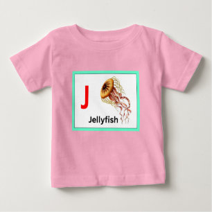 Camiseta Para Bebê J é para Jellyfish