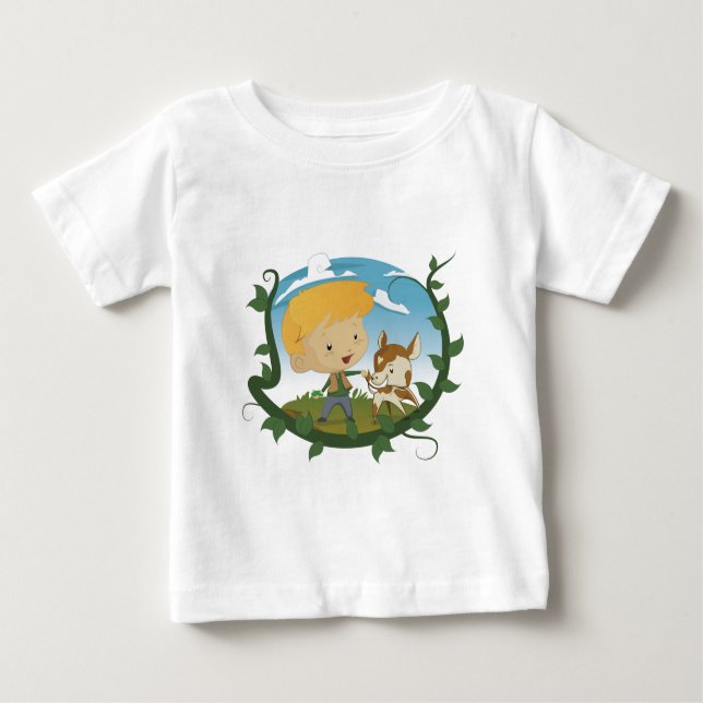 Camiseta Para Bebê Jack e o Beanstalk (Frente)