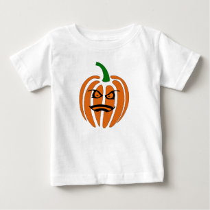 Camiseta Para Bebê Jack O'Lanterna, Cara de Abóbora