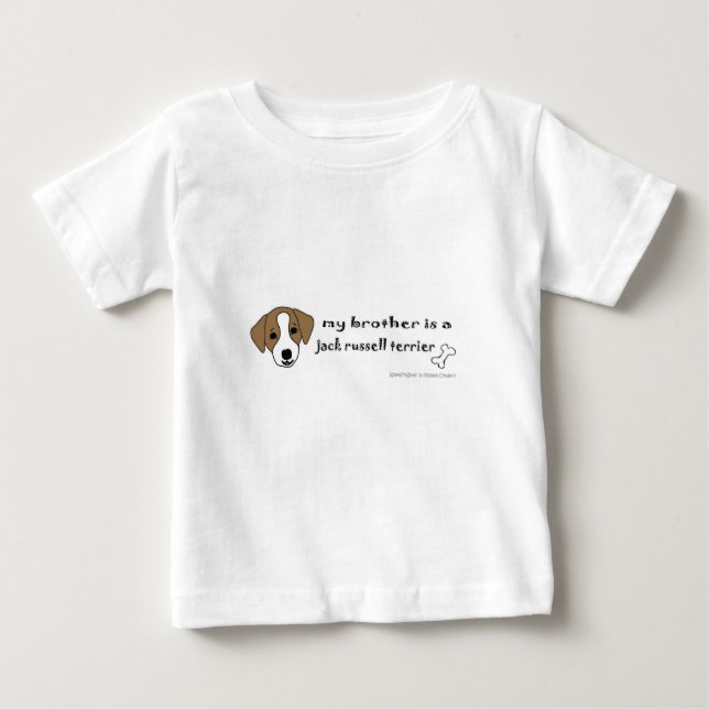 Camiseta Para Bebê jack russell terrier (Frente)