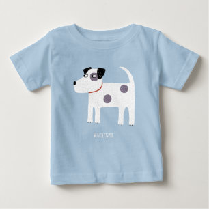 Camiseta Para Bebê Jack Russell Terrier Dog Nome personalizado