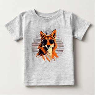 Camiseta Para Bebê Jackal com óculos de sol nas ideias de presentes d