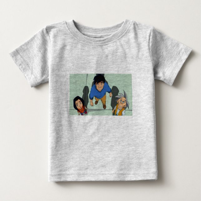 Camiseta Para Bebê Jackie Chan Adventures (Frente)