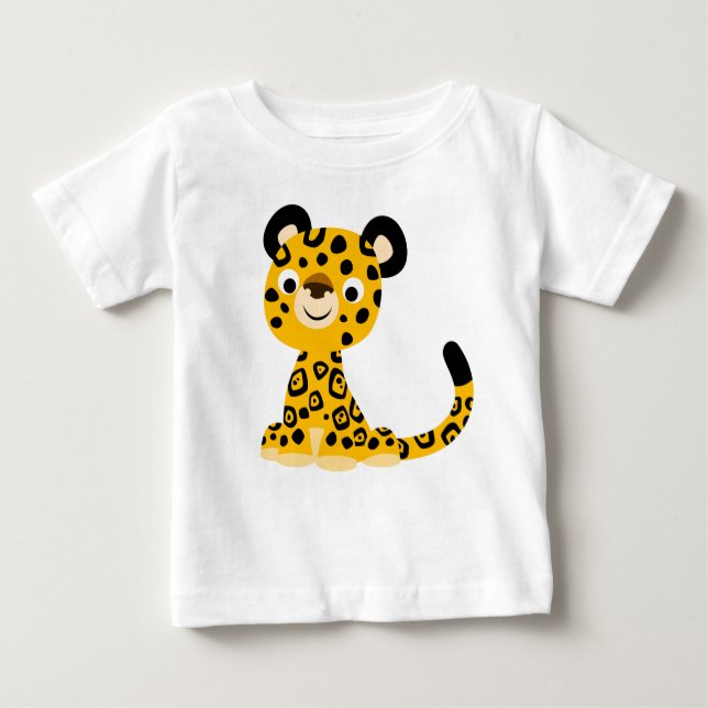 Camiseta Para Bebê Jaguar Baby T-Shirt - Cartoon Bonito (Frente)