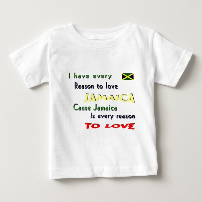 Camiseta Para Bebê jamaica (Frente)