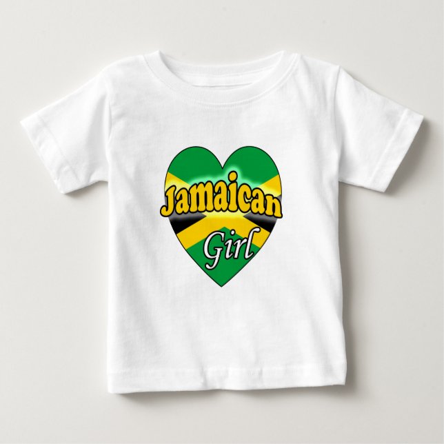 Camiseta Para Bebê Jamaican Girl (Frente)