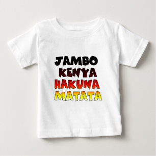 Camiseta Para Bebê Jambo Kenya Hakuna Matata