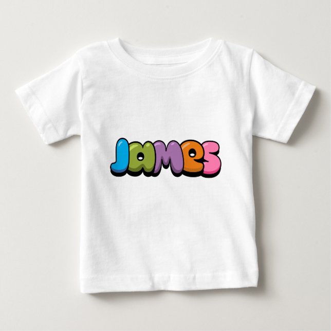 Camiseta Para Bebê James (Frente)