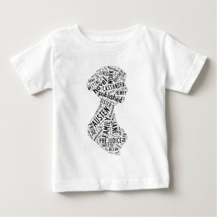 Camiseta Para Bebê Jane Austen Wordle