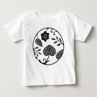 Camiseta Para Bebê Japonês Crest 0048 - flores e folhas