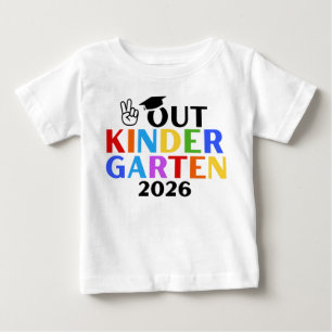 Camiseta Para Bebê Jardim de Infância Peace-Out 2026