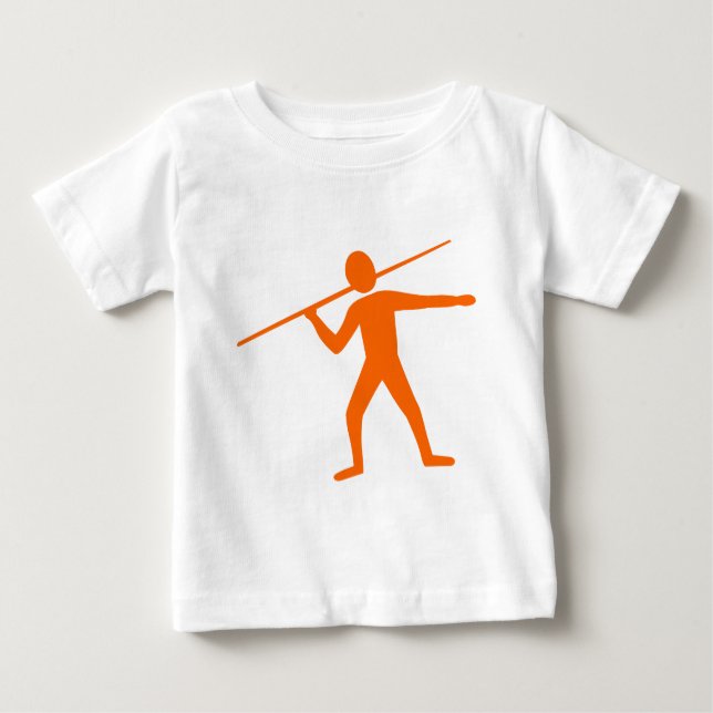 Camiseta Para Bebê Javelin Trower - Laranja (Frente)