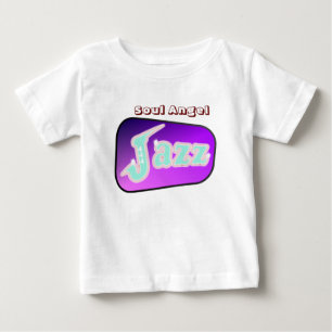 Camiseta Para Bebê Jazz com saxofone