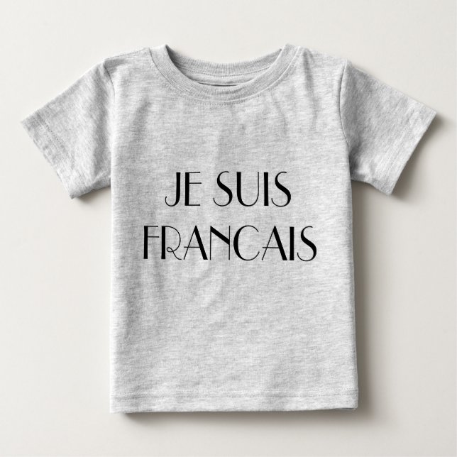 CAMISETA PARA BEBÊ JE SUIS FRANCAIS (Frente)