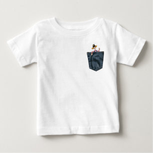 Camiseta Para Bebê Jean Pocket Peek-a-boo Clown