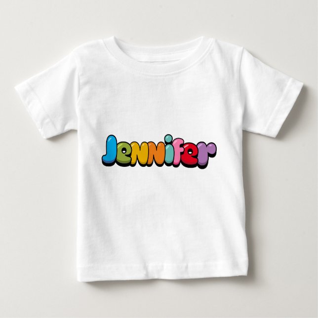 Camiseta Para Bebê Jennifer (Frente)