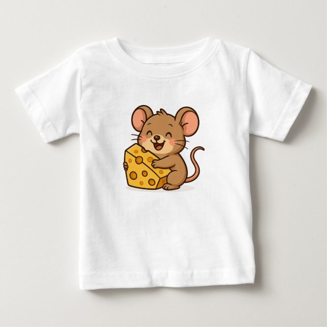 Camiseta Para Bebê jerry ou queijo (Frente)