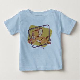 Camiseta Para Bebê Jerry Running Assustado
