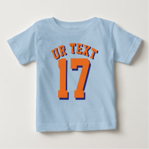 Camiseta Para Bebê Jérsei dos esportes do bebê   dos azuis marinhos &