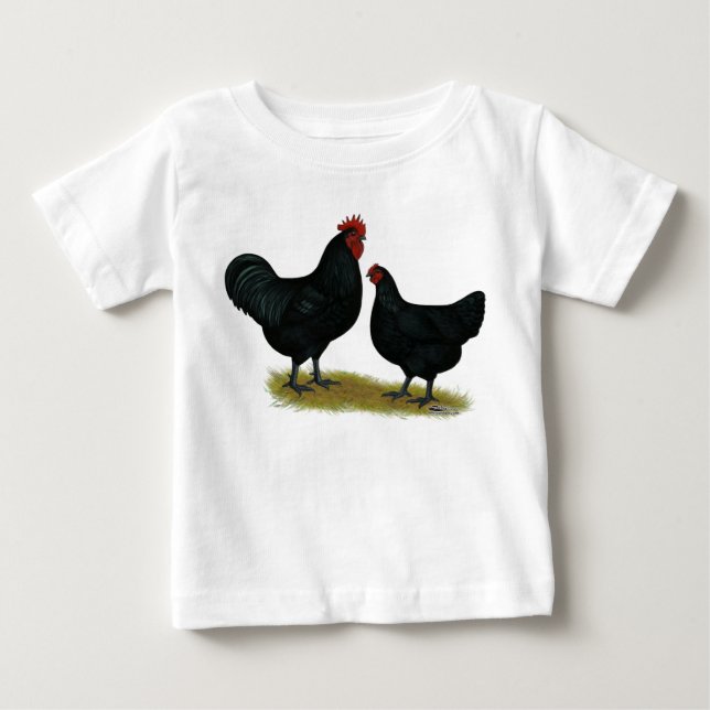 Camiseta Para Bebê Jersey Giant Chickens (Frente)