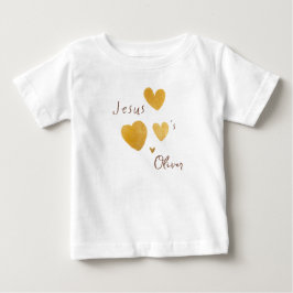 Camiseta Para Bebê Jesus ama o nome personalizado Baby T Shirt modern