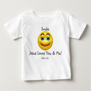 Camiseta Para Bebê Jesus ama você personalizar