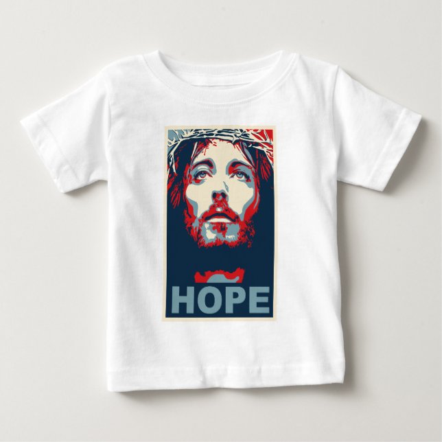 Camiseta Para Bebê Jesus Cristo Hope (Frente)