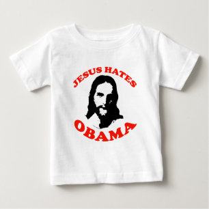 CAMISETA PARA BEBÊ JESUS DEIA OBAMA