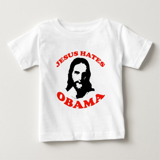 CAMISETA PARA BEBÊ JESUS DEIA OBAMA (Frente)