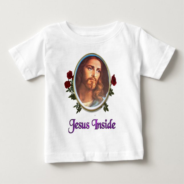 Camiseta Para Bebê Jesus dentro (Frente)