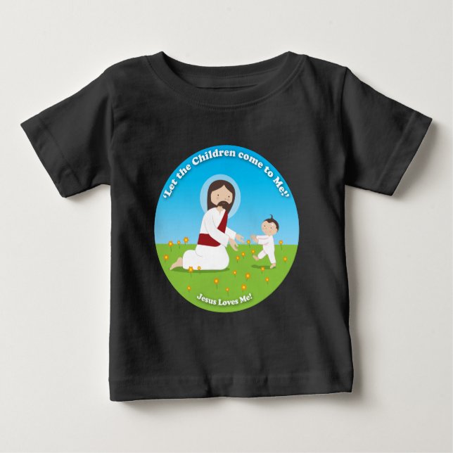 Camiseta Para Bebê Jesus e Criança (Frente)