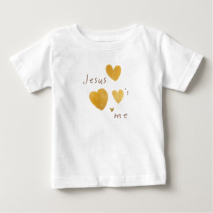 Camiseta Para Bebê Jesus me ama, Baby T-Shirt moderno