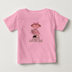 Camiseta Para Bebê Jesus me ama, garota